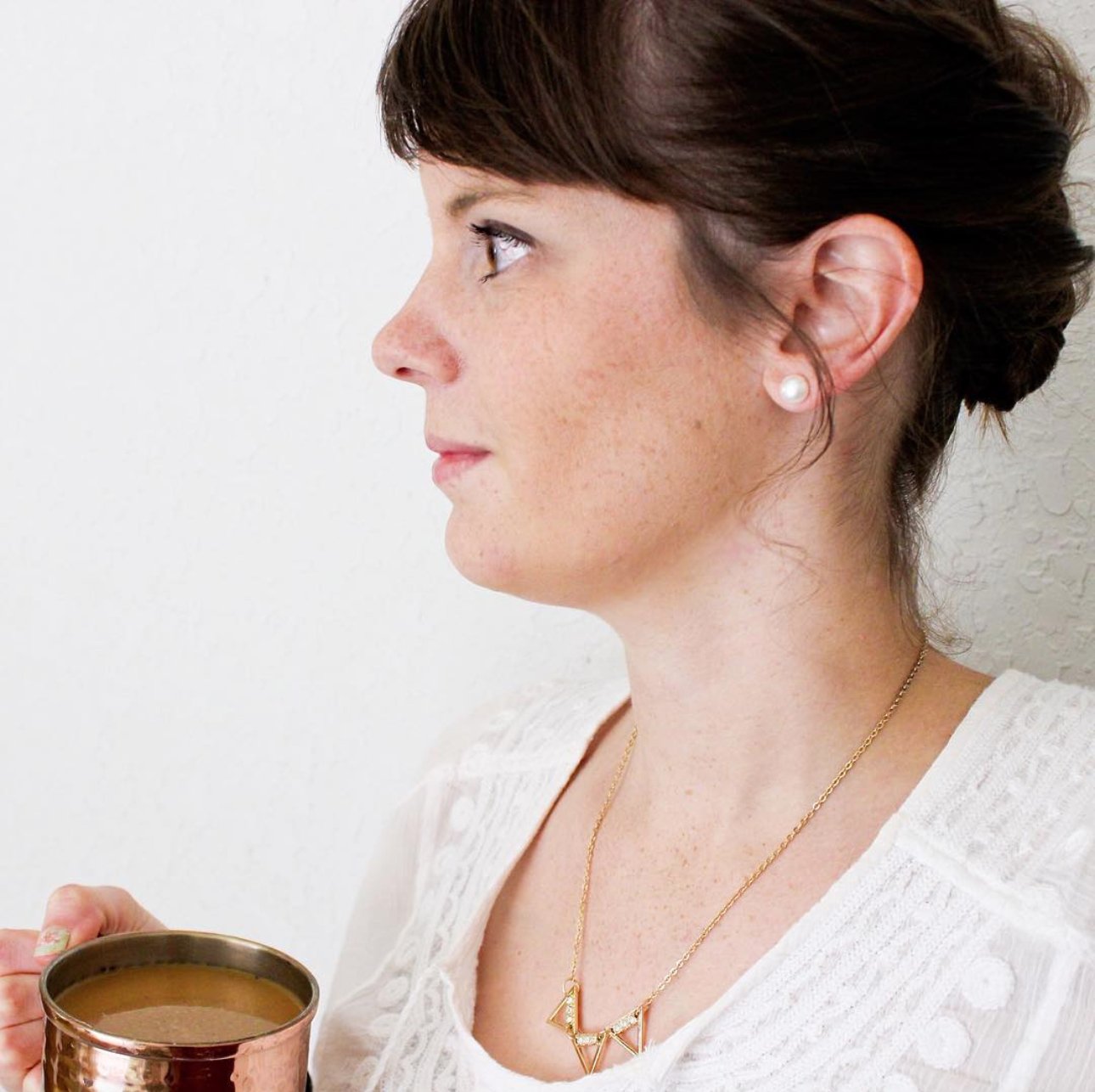 Woman drinking coffee