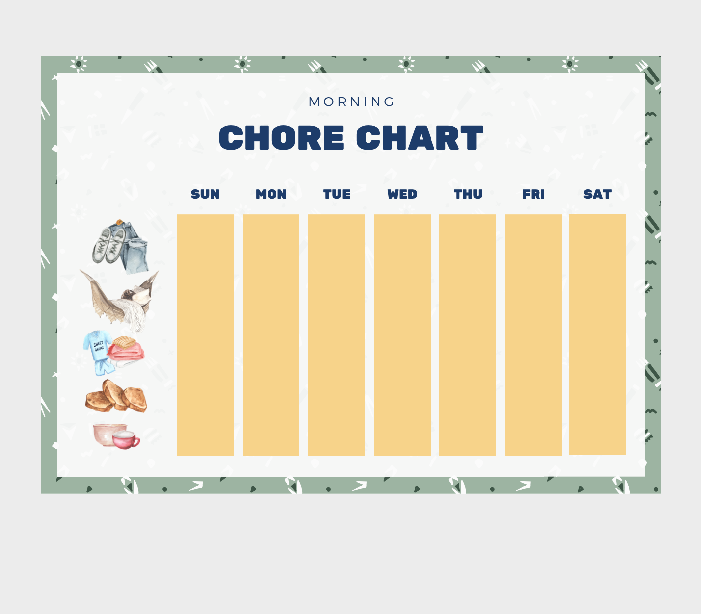 Kid’s Morning Routine Chore Chart