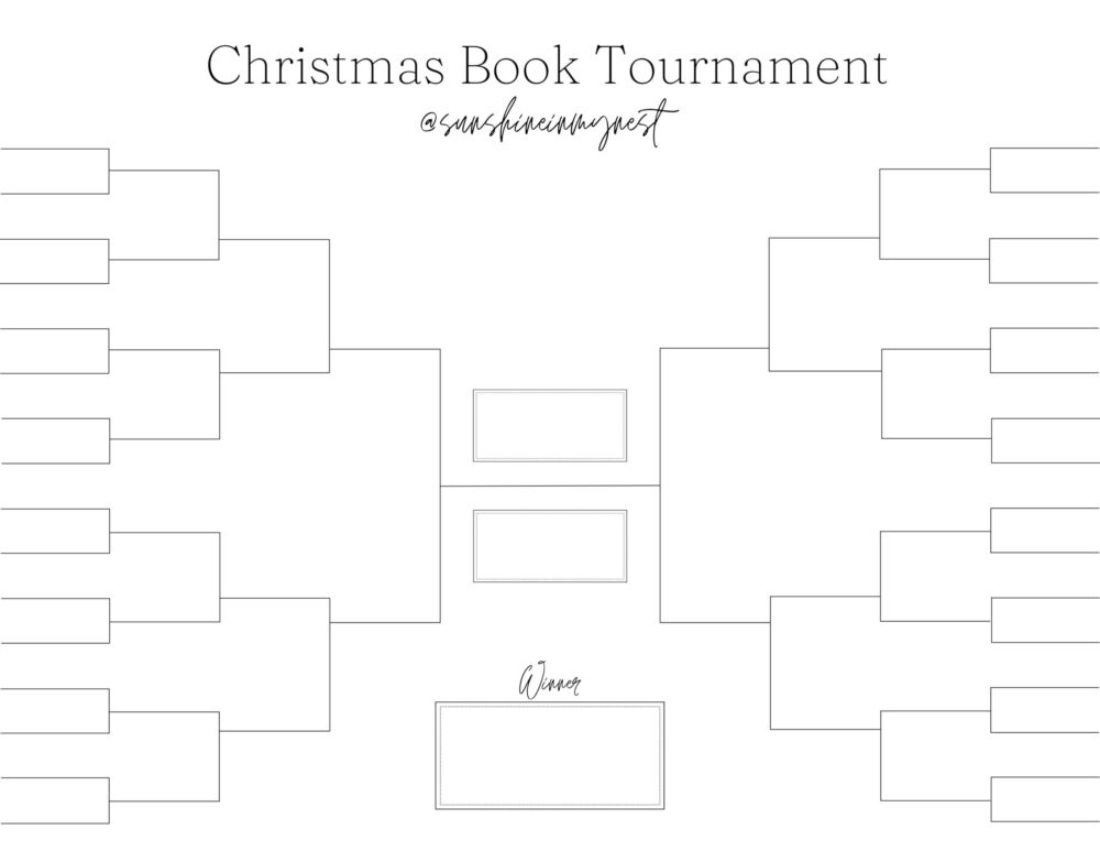 Christmas Book Tournament Printable